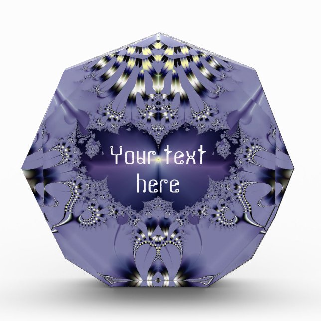 Purple Flower Acrylic Award - Customized (Front)