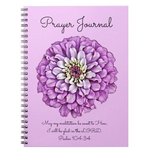Purple Flower Art Prayer Journal