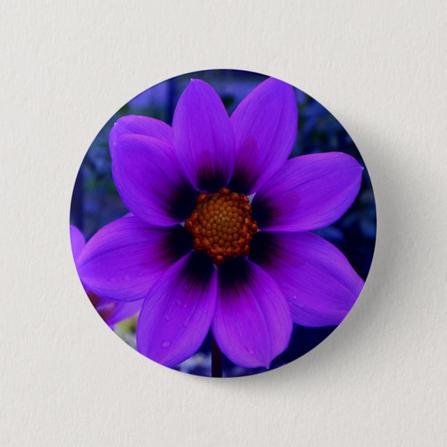 Purple Flower at Dusk Button (Front)