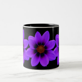 Purple Flower at Dusk Two-Tone Coffee Mug