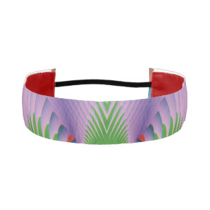 Purple Flower Athletic Headband