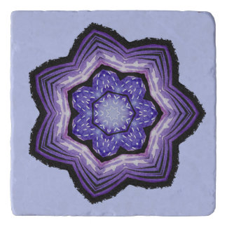Purple Flower Beautiful Abstract Art Trivet