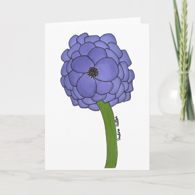 Purple Flower- Blank Card (Front)