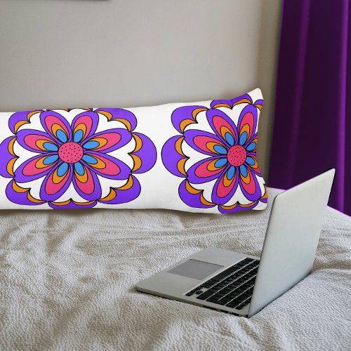 Purple Flower Body Pillow