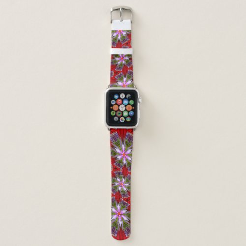 Purple Flower Bud Pattern Apple Watch Band