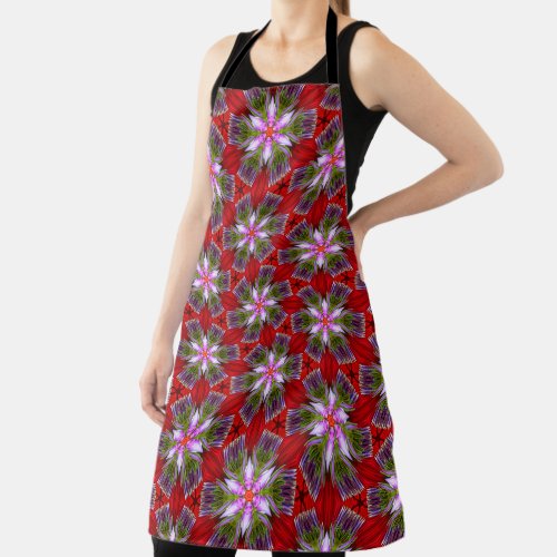 Purple Flower Bud Pattern Apron