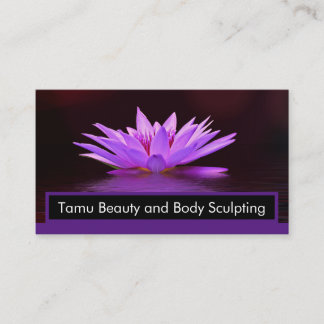 Purple flower business card