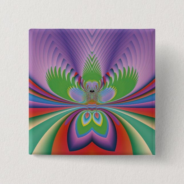 Purple Flower Button (Front)