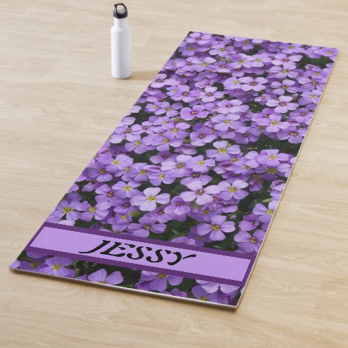 PURPLE FLOWER CARPET DESIGN Yoga Mat