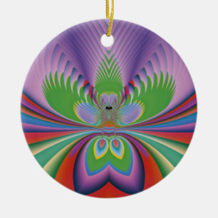 Purple Flower Ceramic Ornament