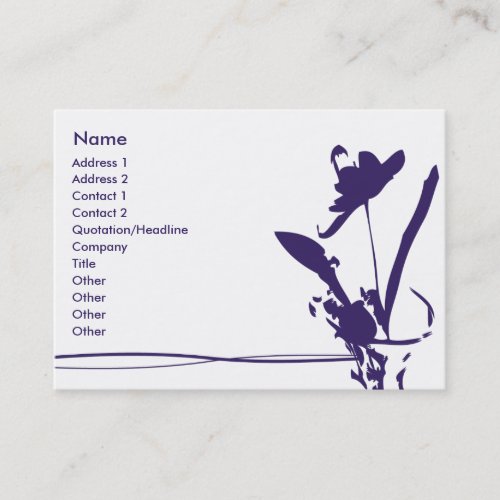 Purple Flower - Chubby Business Cards