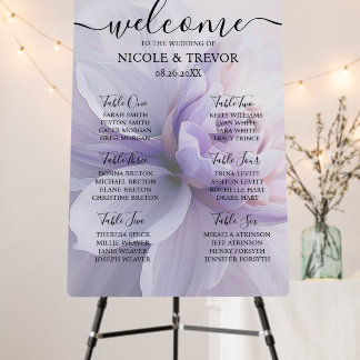 Purple Flower Closeup Seating Chart Foam Board
