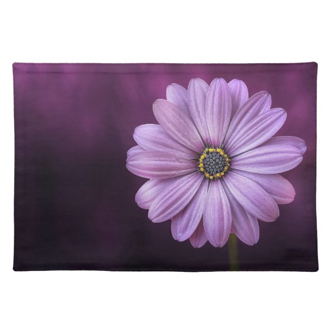 Purple Flower Cloth Placemat (Front)