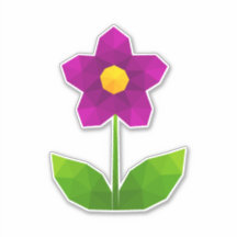 Purple flower Custom-Cut Vinyl Sticker