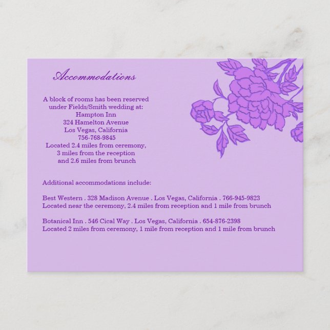 Purple Flower Custom Enclosure Cards (Front)