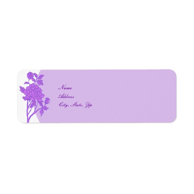 Purple Flower Custom Labels (Front)