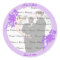 Purple Flower Custom Wedding Stickers
