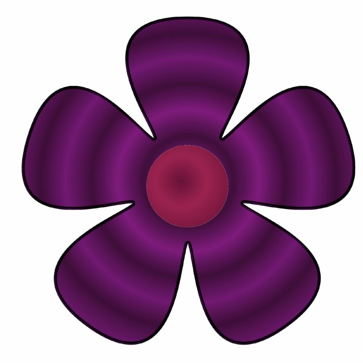 purple flower cutout | Zazzle