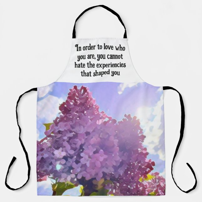 Purple Flower Design Apron (Front)