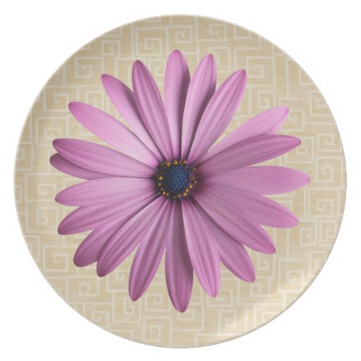 Purple Flower Dinner Plates | Zazzle