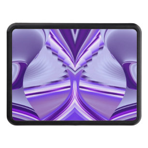 Purple Flower Dreams, Abstract Fantasy Rainbow Art Hitch Cover