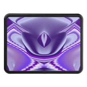 Purple Flower Dreams, Abstract Fantasy Rainbow Art Tow Hitch Cover