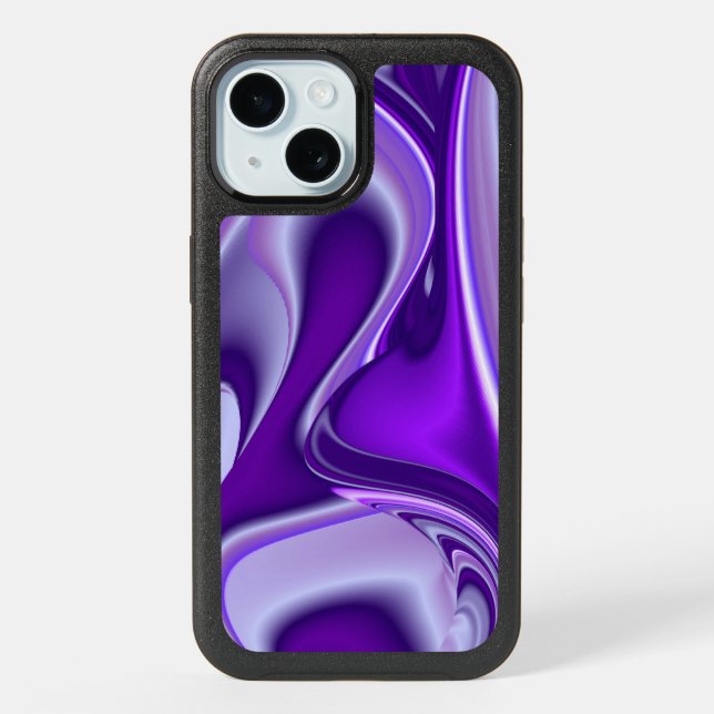 Purple Flower Dreams iPhone 15 Case (Back)