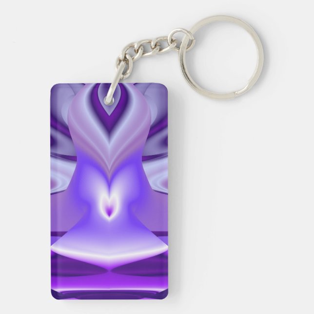 Purple Flower Dreams Keychain (Back)