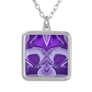 Purple Flower Dreams Silver Plated Necklace