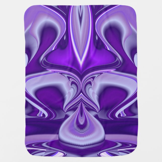 Purple Flower Dreams Stroller Blanket (Front)