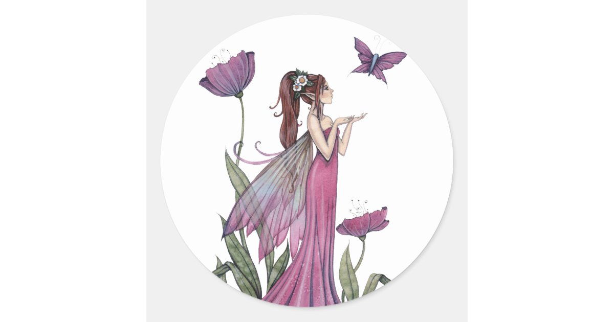 Cute Flower Fairy Stickers by Molly Harrison