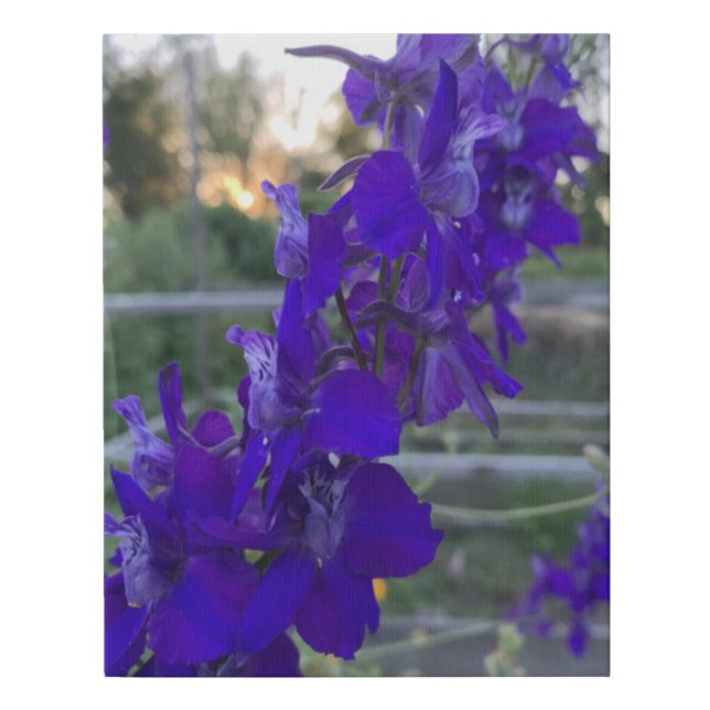 Purple Flower Faux Canvas Print (Front)