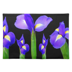 Purple Flower Floral Bouquet Elegant Romantic gift Cloth Placemat