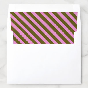 Purple Flower Floral Stripe Pattern Elegant Envelope Liner