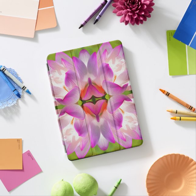 PURPLE FLOWER - Fractal Art - iPad Pro Cover (Desk)