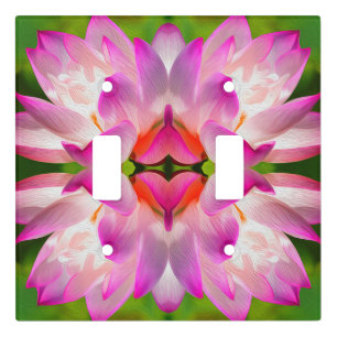 PURPLE FLOWER - Fractal Art - Light Switch Cover