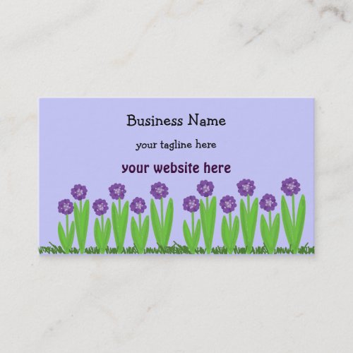 Purple Flower Garden Business Cards