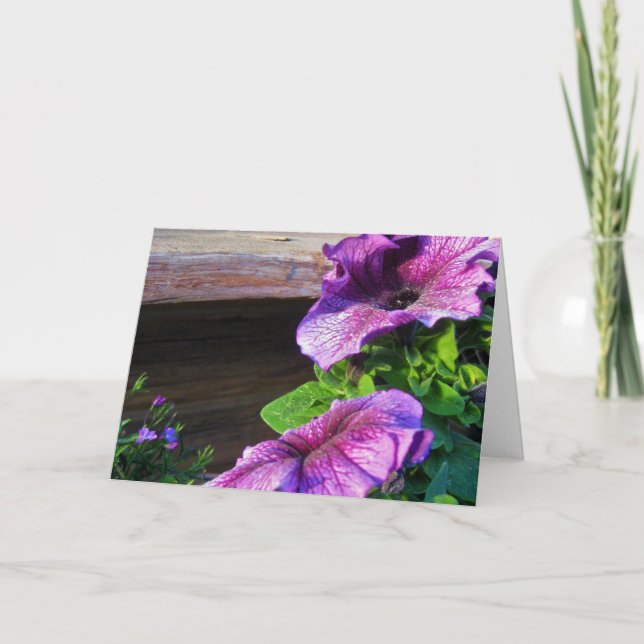 Purple Flower Garden Card (Front)