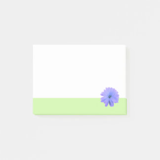 Purple Flower Green Border Post-it Notes