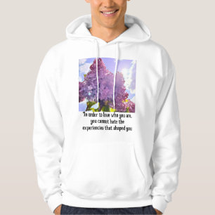 Purple Flower Inspirational Quote Design  Hoodie