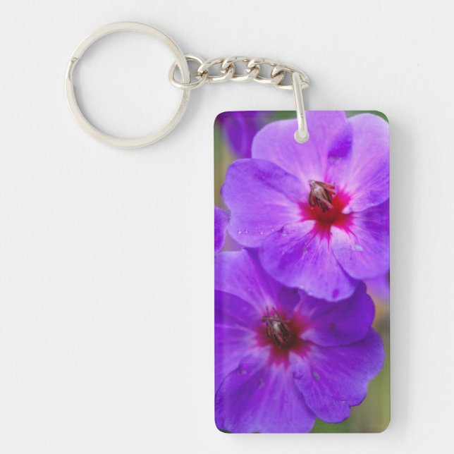 Purple flower keychain (Front)