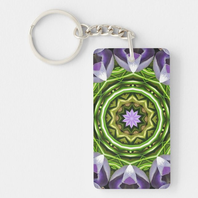 Purple Flower Keychain (Front)