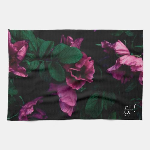 Purple Flower Kitchen Towel