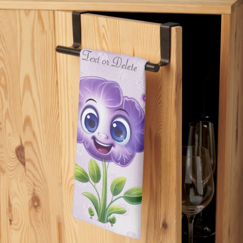 Purple Flower Kitchen Towels