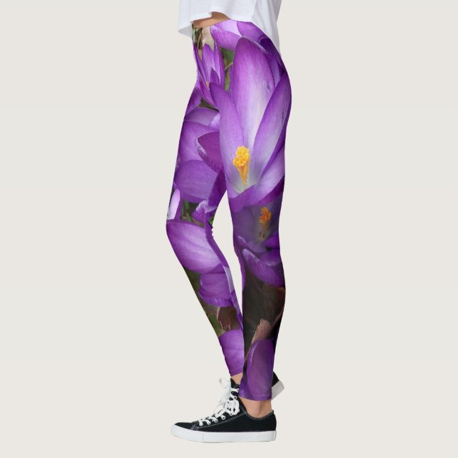 Purple Flower Leggings (Left)