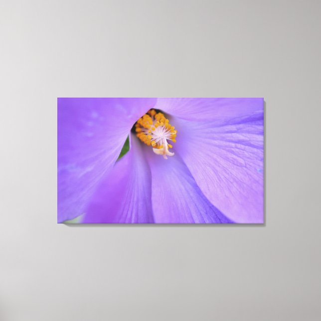 Purple Flower Macro Close Up Photography Wall Art (Front)