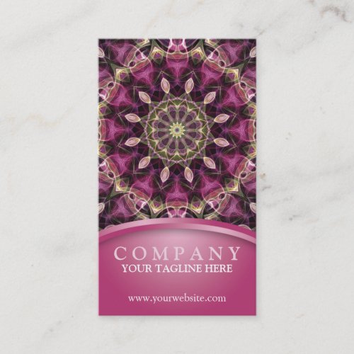 Purple Flower Mandala Business Card