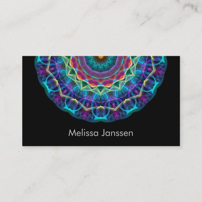 Purple Flower -Mandala- Business Card (Front)