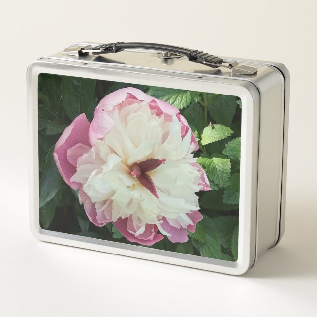 Purple flower metal lunch box (Back)