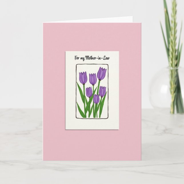 Purple Flower Mother Card (Front)